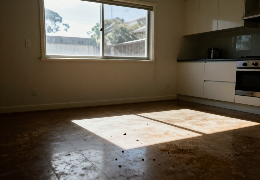 Rodent droppings and damage in a Lethbridge Park garage before treatment